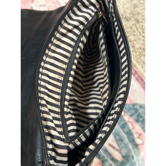 Y2K VTG Black Crossbody Purse Bag Studded Silver Satchel Indie Retro Boho - Picture 5 of 10